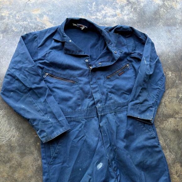Vintage 60s 70s Blue Dickies‎ Coveralls xl - Picture 2 of 9
